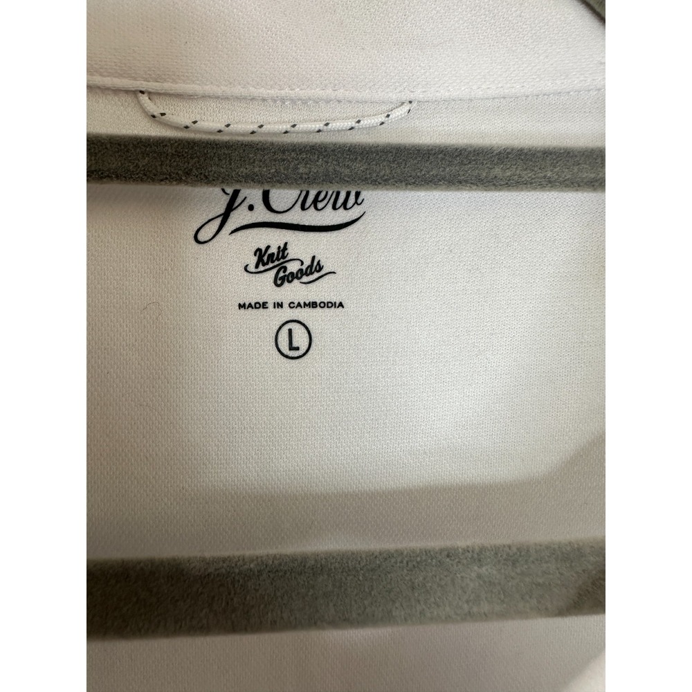 NEW J. Crew Men's Coolmax Performance Polo Shirt White Large Preppy Golf Travel - Picture 6 of 8